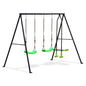 Swing Sets for Backyard 550LBS 3 Seat, Swingset Outdoor for Kids, Swing Set with Glider, 2 Blet Swings - 7DAY'S