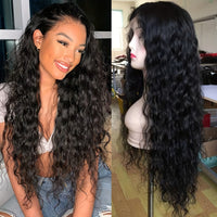 Synthetic Wig 13x3 Long Black Loose Curly Lace Front Wig Black Wig Loose Curly Transparent Lace Front For Women - 7DAY'S