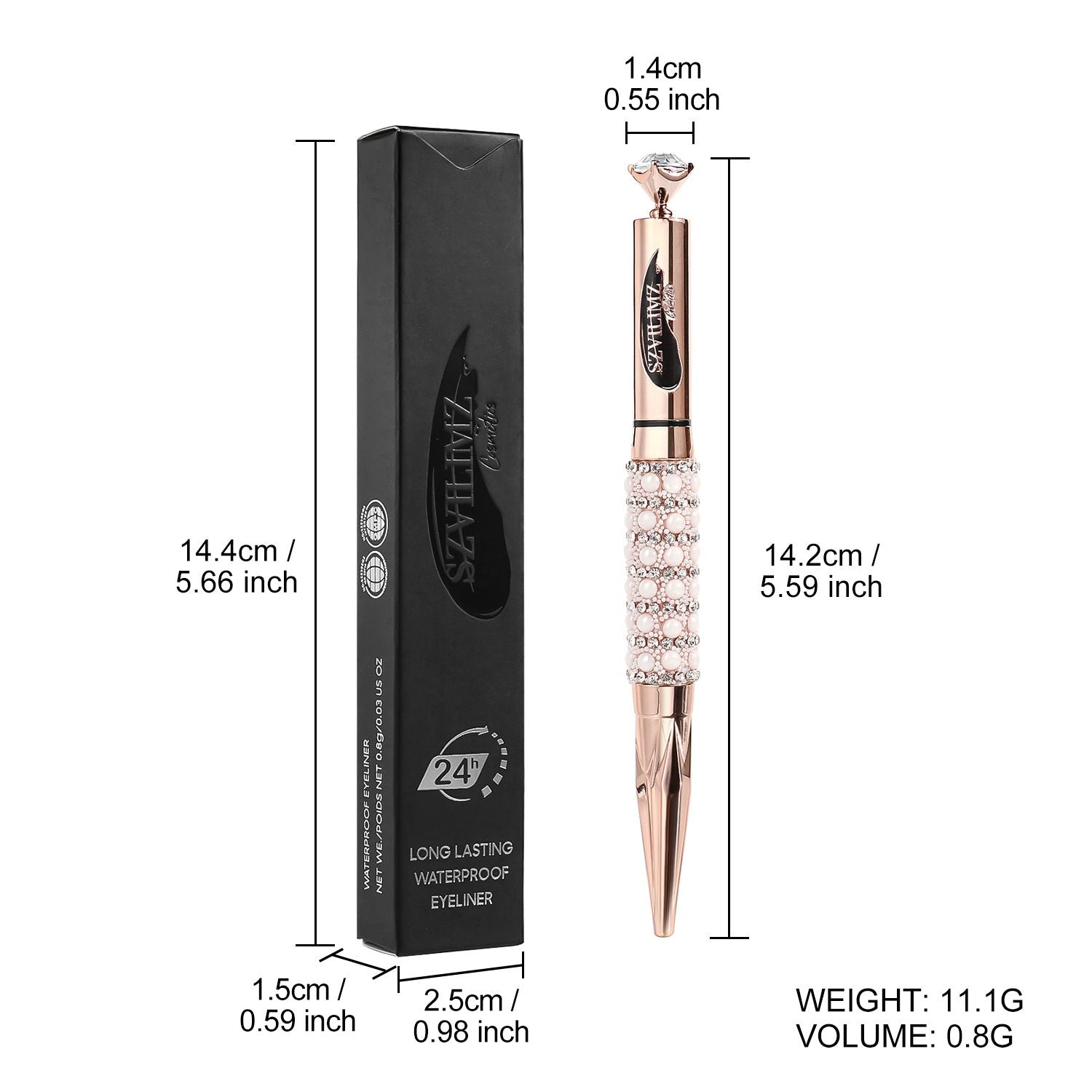 Szvilimz Eyeliner Natural Organic Eyeliner Pencil Makeup Waterproof - 7DAY'S