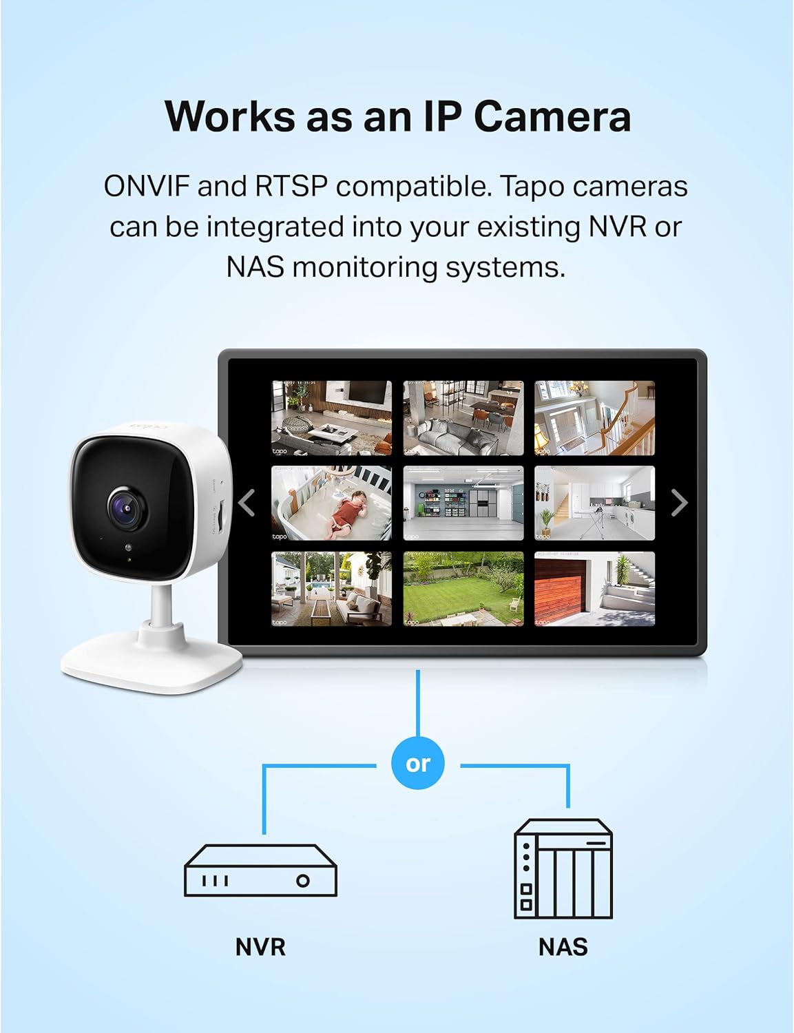 Tapo TP - Link 1080P Indoor Security Camera for Baby Monitor, Dog Camera w/Motion Detection, 2 - Way Audio Siren, Night Vision, Cloud & SD Card Storage, Works w/Alexa & Google Home C100 - 7DAY'S