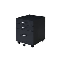 Tennos Black & Chrome Finish Cabinet - 7DAY'S