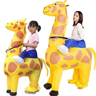 Thanksgiving ET-Aliens  Giraffe Inflatable costume Cosplay costume Funny Blow Up Suit Party costume Fancy Dress Halloween Costume for Adult Jumpsuit