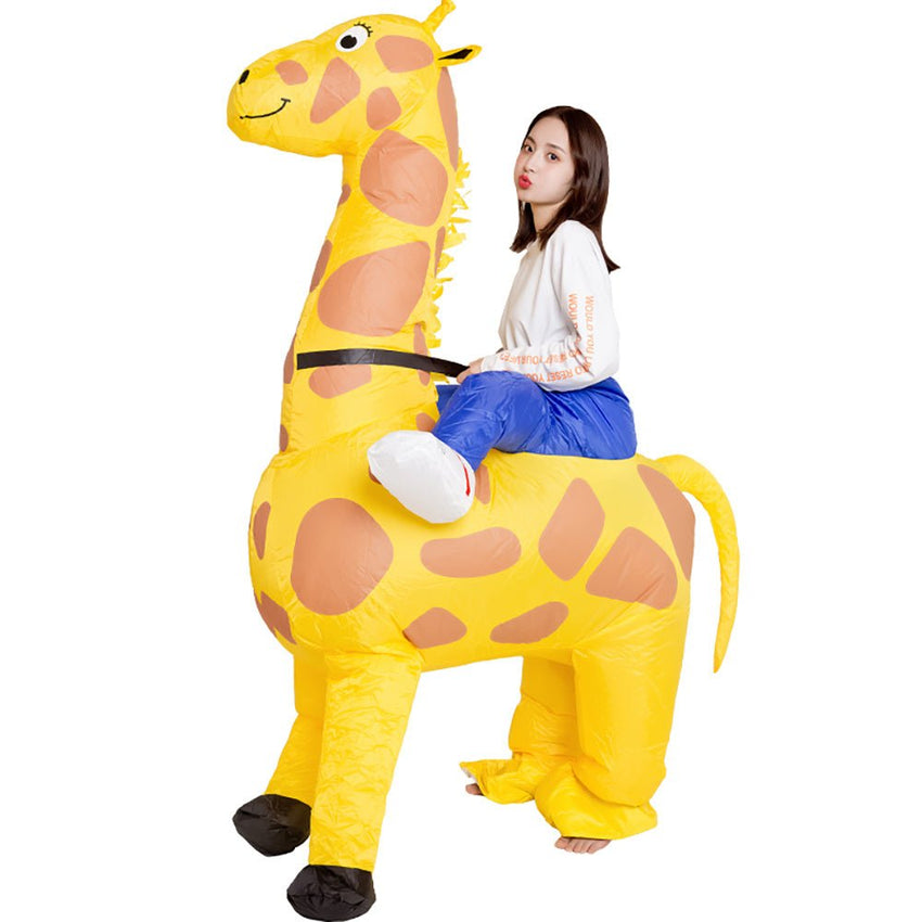 Thanksgiving ET - Aliens Giraffe Inflatable costume Cosplay costume Funny Blow Up Suit Party costume Fancy Dress Halloween Costume for Adult Jumpsuit - 7DAY'S