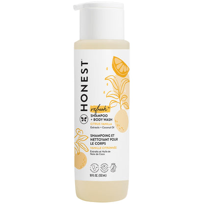 The Honest Company 2 - in - 1 Cleansing Shampoo + Body Wash for Sensitive Skin | Gentle for Baby | Naturally Derived, Tear - free, Hypoallergenic | Fragrance Free, 10 fl oz - 7DAY'S