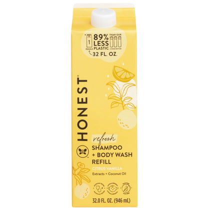 The Honest Company 2 - in - 1 Cleansing Shampoo + Body Wash for Sensitive Skin | Gentle for Baby | Naturally Derived, Tear - free, Hypoallergenic | Fragrance Free, 10 fl oz - 7DAY'S