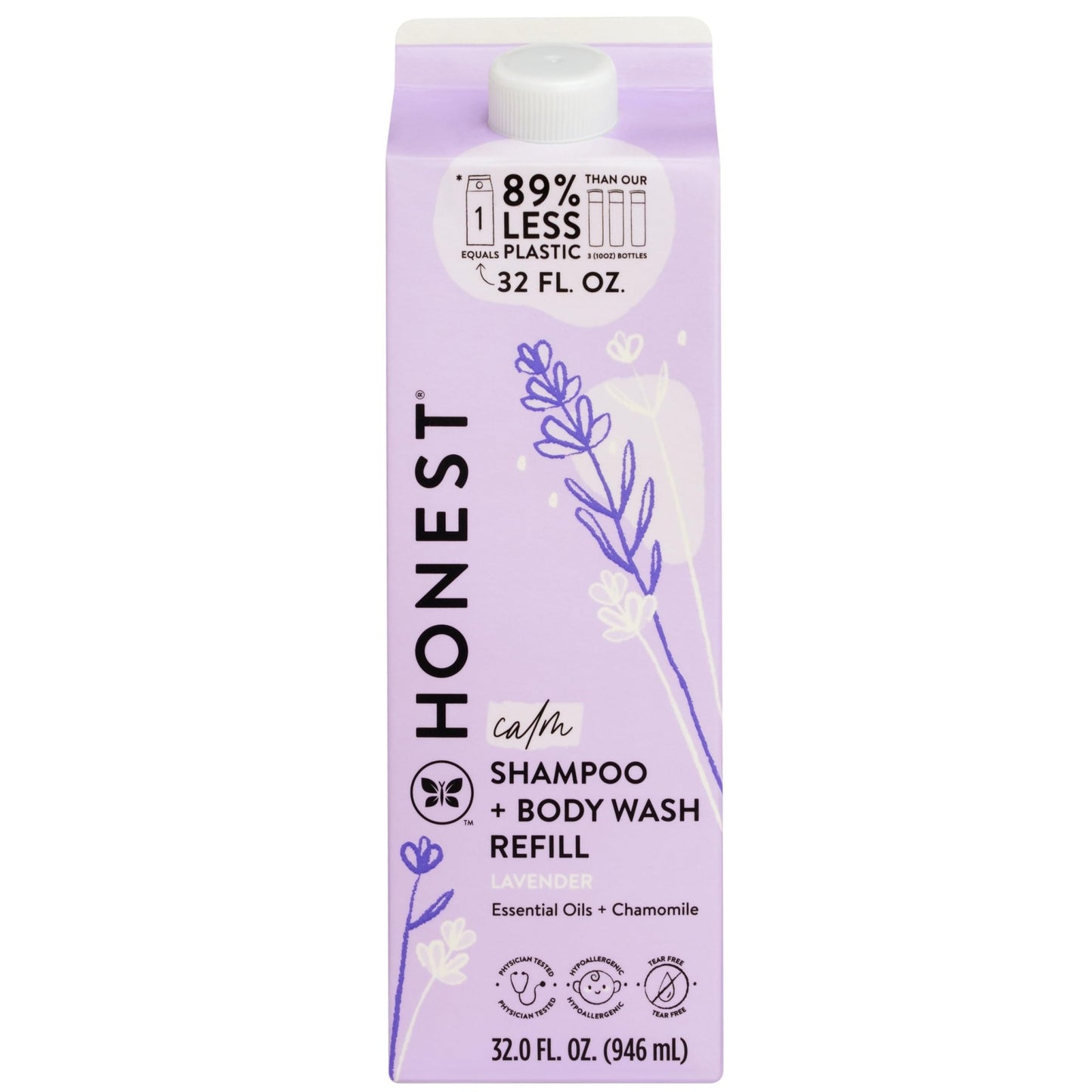 The Honest Company 2 - in - 1 Cleansing Shampoo + Body Wash for Sensitive Skin | Gentle for Baby | Naturally Derived, Tear - free, Hypoallergenic | Fragrance Free, 10 fl oz - 7DAY'S