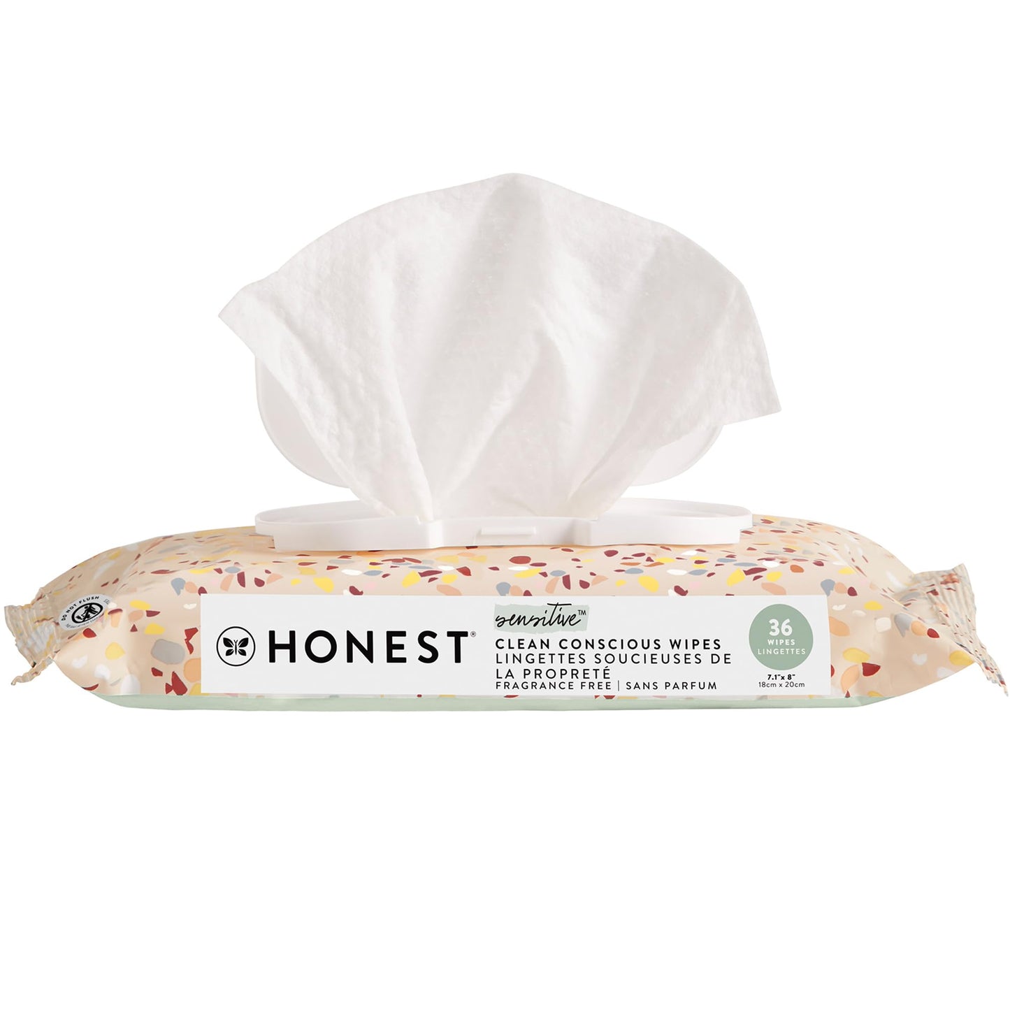 The Honest Company Clean Conscious Multi - Use Wipes | Hypoallergenic + Unscented for Sensitive Skin | Over 99% Water, Compostable, Plant Based, Baby Wipes | Geo Mood, 288 Count - 7DAY'S