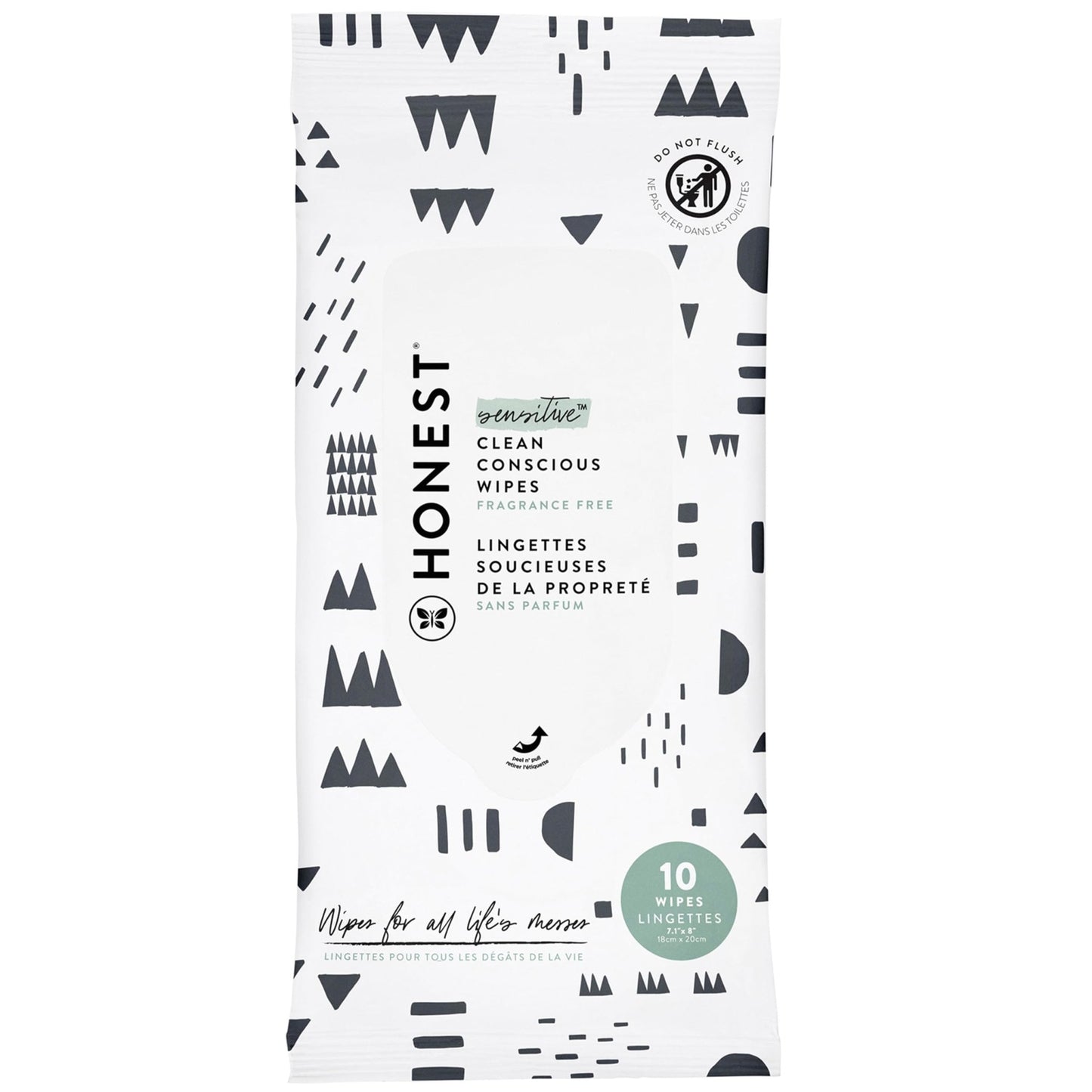 The Honest Company Clean Conscious Multi - Use Wipes | Hypoallergenic + Unscented for Sensitive Skin | Over 99% Water, Compostable, Plant Based, Baby Wipes | Geo Mood, 288 Count - 7DAY'S