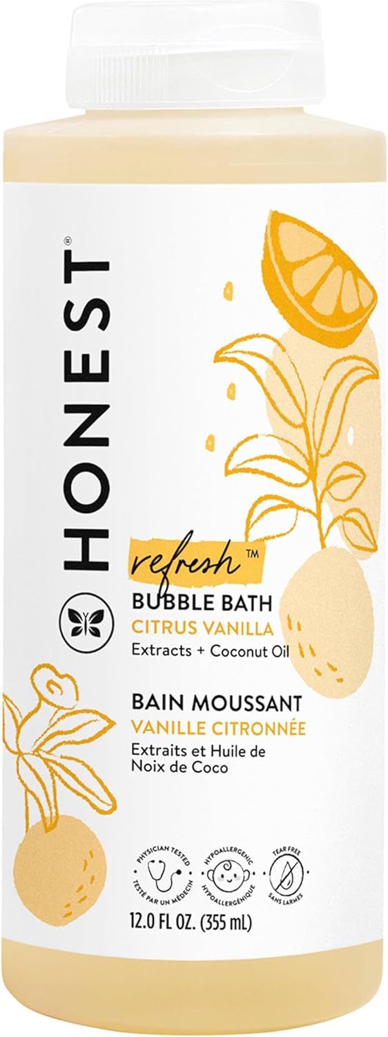 The Honest Company Foaming Bubble Bath | Gentle for Baby | Naturally Derived, Tear - free, Hypoallergenic | Lavender Calm, 12 fl oz - 7DAY'S