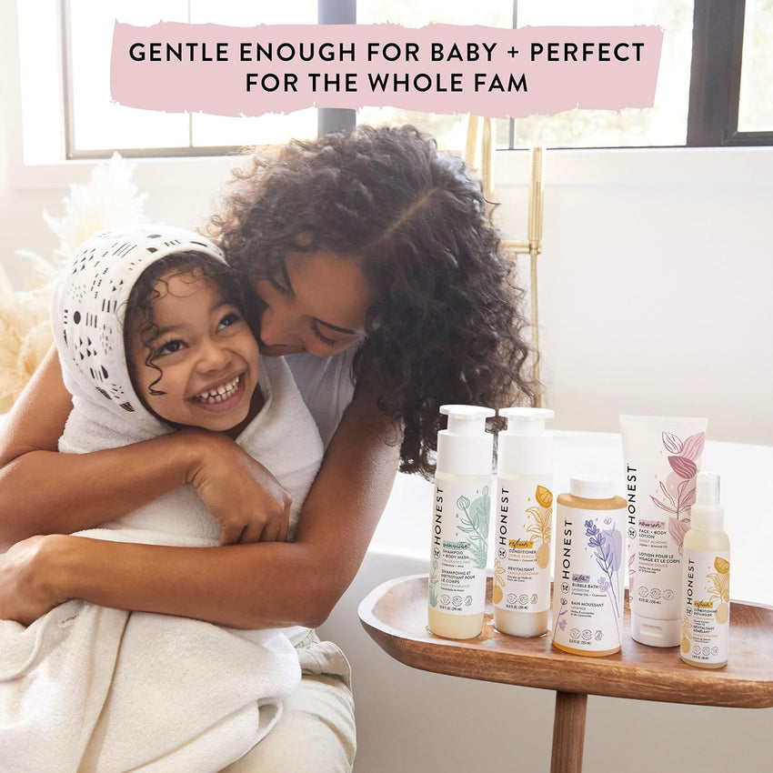 The Honest Company Foaming Bubble Bath | Gentle for Baby | Naturally Derived, Tear - free, Hypoallergenic | Lavender Calm, 12 fl oz - 7DAY'S