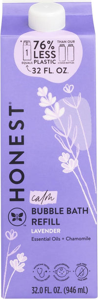 The Honest Company Foaming Bubble Bath | Gentle for Baby | Naturally Derived, Tear - free, Hypoallergenic | Lavender Calm, 12 fl oz - 7DAY'S
