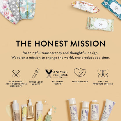 The Honest Company Foaming Bubble Bath | Gentle for Baby | Naturally Derived, Tear - free, Hypoallergenic | Lavender Calm, 12 fl oz - 7DAY'S