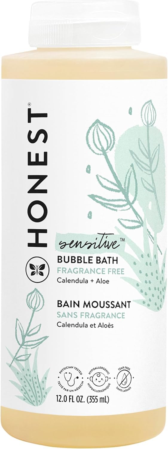 The Honest Company Foaming Bubble Bath | Gentle for Baby | Naturally Derived, Tear - free, Hypoallergenic | Lavender Calm, 12 fl oz - 7DAY'S