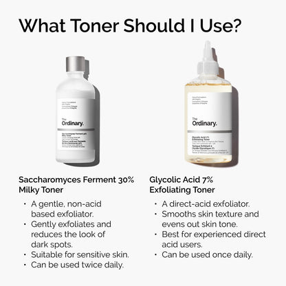The Ordinary Glycolic Acid 7% Exfoliating Toner, Brightening and Smoothing Daily Toner for More Even - Looking Skin Tone - 7DAY'S