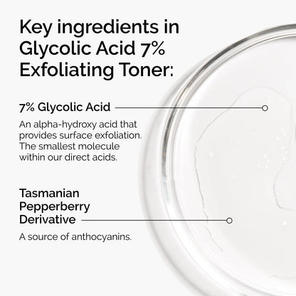 The Ordinary Glycolic Acid 7% Exfoliating Toner, Brightening and Smoothing Daily Toner for More Even - Looking Skin Tone - 7DAY'S