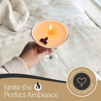 The Original Espresso Martini Candle|Handmade Coffee & Cream ScentedIReusable 9 oz. Martini Glass | Home Decor Gift（Super Good qualiey） - 7DAY'S