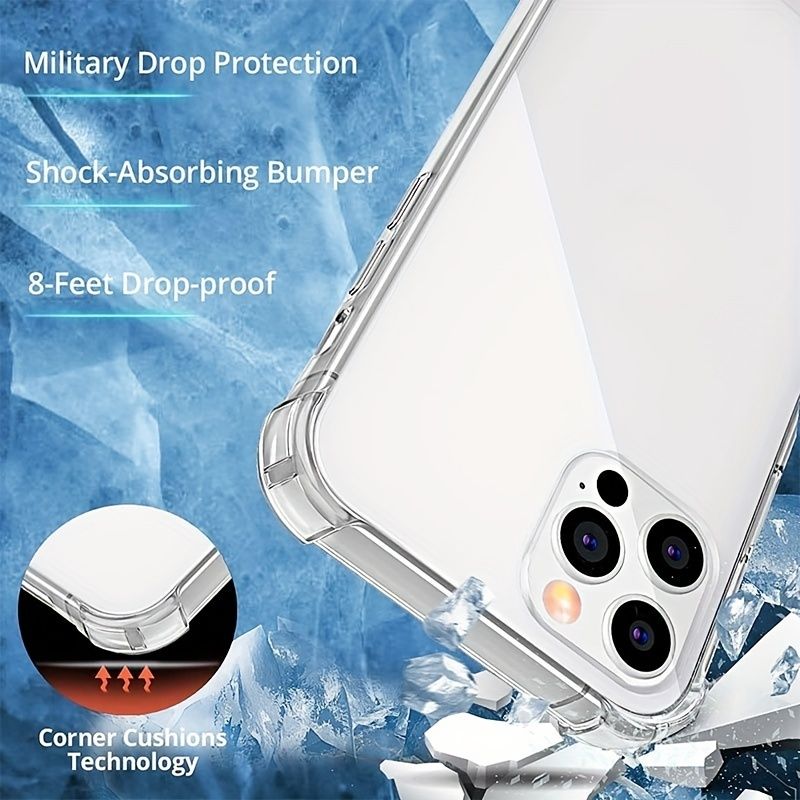 Thick Shockproof Silicone Clear Phone Case For IPhone 14 13 12 11 Pro Max X XS XR 6 6s 7 8 Plus Protective Case Back Cover - 7DAY'S