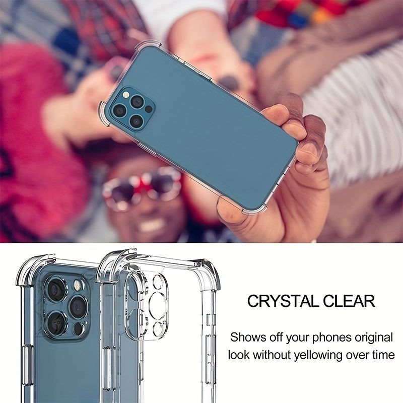 Thick Shockproof Silicone Clear Phone Case For IPhone 14 13 12 11 Pro Max X XS XR 6 6s 7 8 Plus Protective Case Back Cover - 7DAY'S