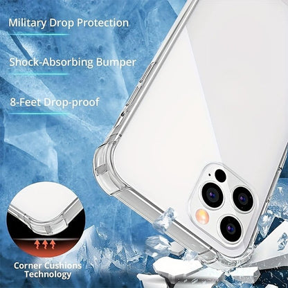 Thick Shockproof Silicone Clear Phone Case For IPhone 14 13 12 11 Pro Max X XS XR 6 6s 7 8 Plus Protective Case Back Cover - 7DAY'S