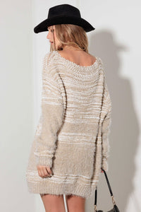 Thinkable Mixed - Stitch Front Tie Sweater Dress - 7DAY'S