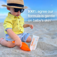 Thinkbaby SPF 50+ Baby Mineral Sunscreen – Safe, Natural Sunblock for Babies - Water Resistant Sun Cream – Broad Spectrum UVA/UVB Sun Protection – Vegan Baby Sunscreen Lotion, 3 Oz. - 7DAY'S