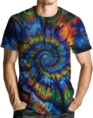Tie Dye Shirts for Men Women, Short Sleeve Mens Tie Dye Shirt, Rainbow Tie Dye T-Shirts Tee - 7DAY'S