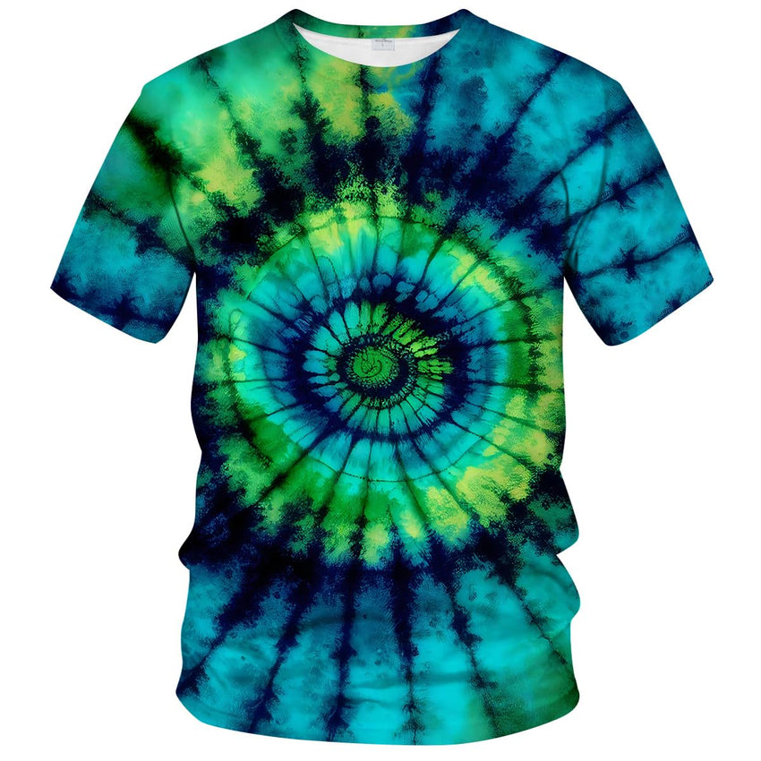 Tie Dye Shirts for Men Women, Short Sleeve Mens Tie Dye Shirt, Rainbow Tie Dye T-Shirts Tee - 7DAY'S