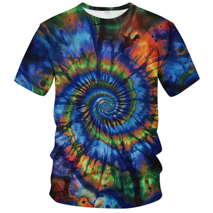 Tie Dye Shirts for Men Women, Short Sleeve Mens Tie Dye Shirt, Rainbow Tie Dye T-Shirts Tee - 7DAY'S