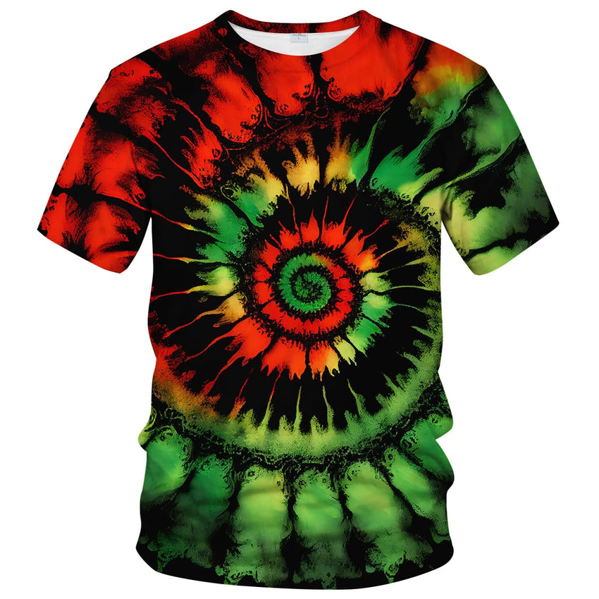 Tie Dye Shirts for Men Women, Short Sleeve Mens Tie Dye Shirt, Rainbow Tie Dye T-Shirts Tee - 7DAY'S
