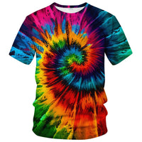 Tie Dye Shirts for Men Women, Short Sleeve Mens Tie Dye Shirt, Rainbow Tie Dye T-Shirts Tee - 7DAY'S