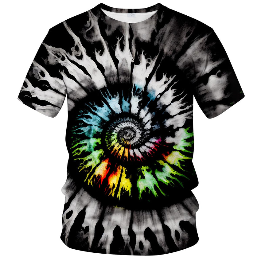 Tie Dye Shirts for Men Women, Short Sleeve Mens Tie Dye Shirt, Rainbow Tie Dye T-Shirts Tee - 7DAY'S