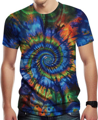 Tie Dye Shirts for Men Women, Short Sleeve Mens Tie Dye Shirt, Rainbow Tie Dye T-Shirts Tee - 7DAY'S
