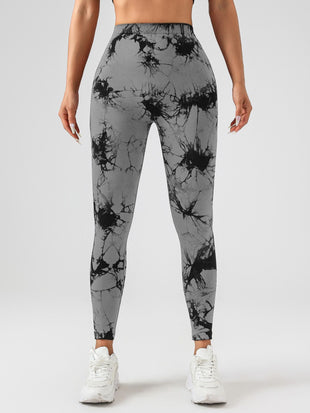Tie Dye Slimming Yoga Leggings, Butt Lifting High Stretch Casual Fitness Yoga Pants, Women's Activewear - 7DAY'S