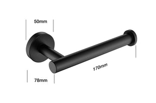 Toilet Paper Holder for Bathroom 2 Pack Tissue Holder Dispenser SUS304 Stainless Steel RUSTPROOF Toilet Roll Holder Wall Mount Matte Black - 7DAY'S