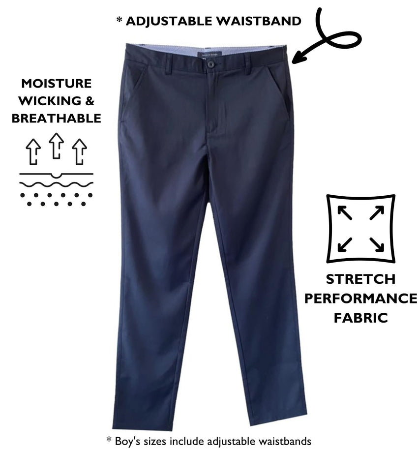 Tommy Hilfiger Boy's Performance Golf Pants, Breathable, Kids School Uniform Clothes - 7DAY'S