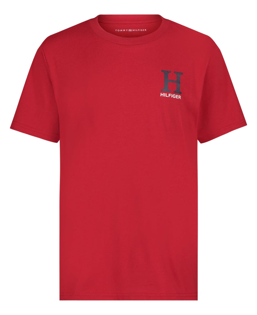 Tommy Hilfiger Boys' Short Sleeve Solid Crew Neck T-shirt, Soft, Comfortable, Relaxed Fit - 7DAY'S