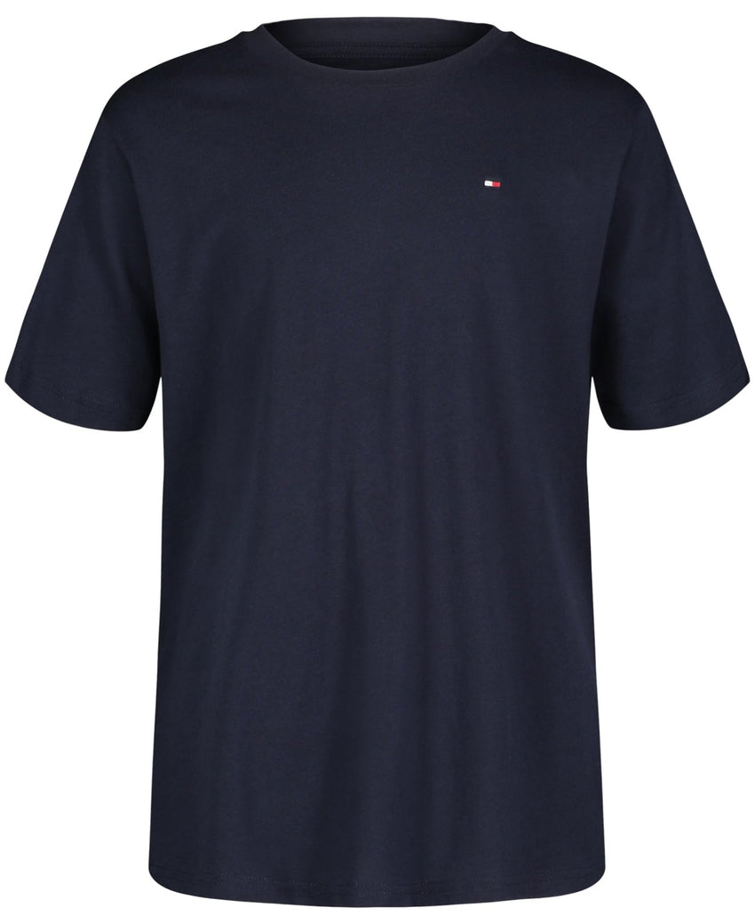 Tommy Hilfiger Boys' Short Sleeve Solid Crew Neck T-shirt, Soft, Comfortable, Relaxed Fit - 7DAY'S