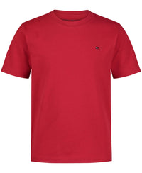 Tommy Hilfiger Boys' Short Sleeve Solid Crew Neck T-shirt, Soft, Comfortable, Relaxed Fit - 7DAY'S