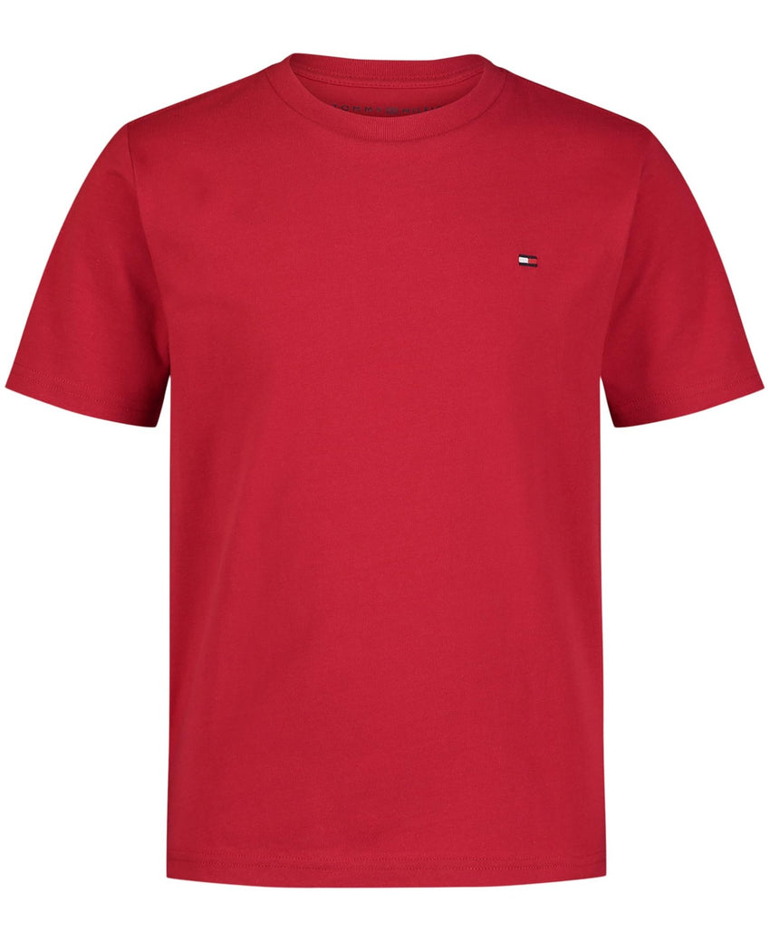 Tommy Hilfiger Boys' Short Sleeve Solid Crew Neck T-shirt, Soft, Comfortable, Relaxed Fit - 7DAY'S