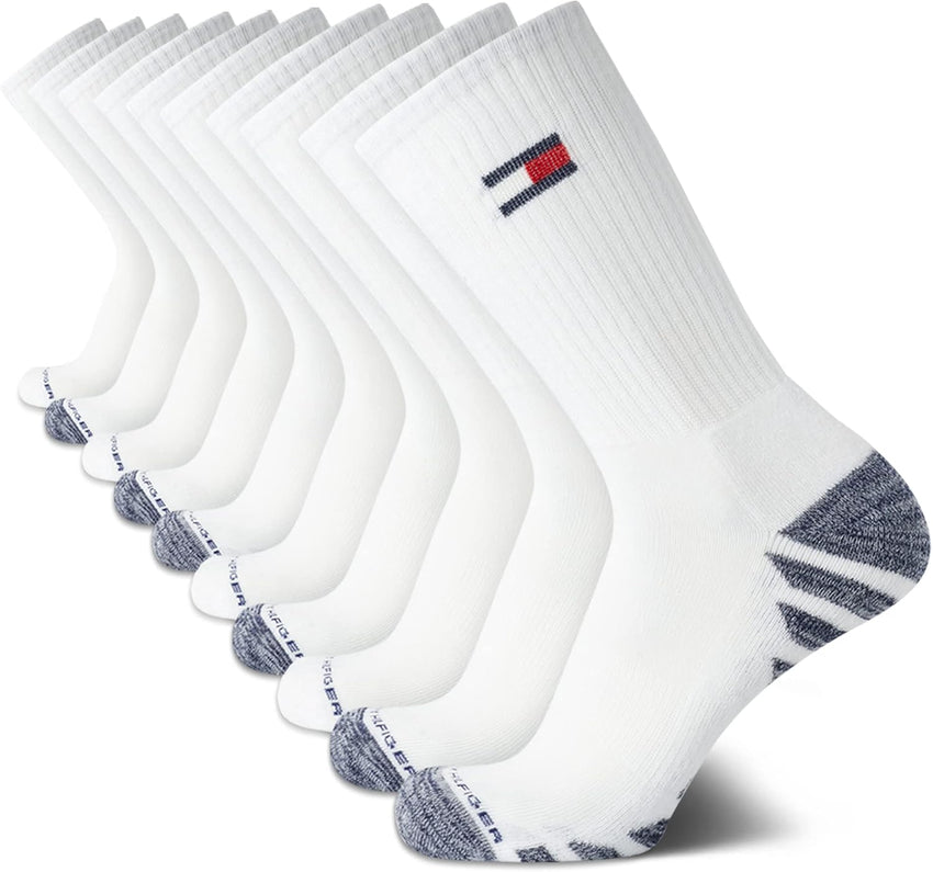 Tommy Hilfiger Men's Athletic Cushioned Crew Socks (10 Pack) - 7DAY'S