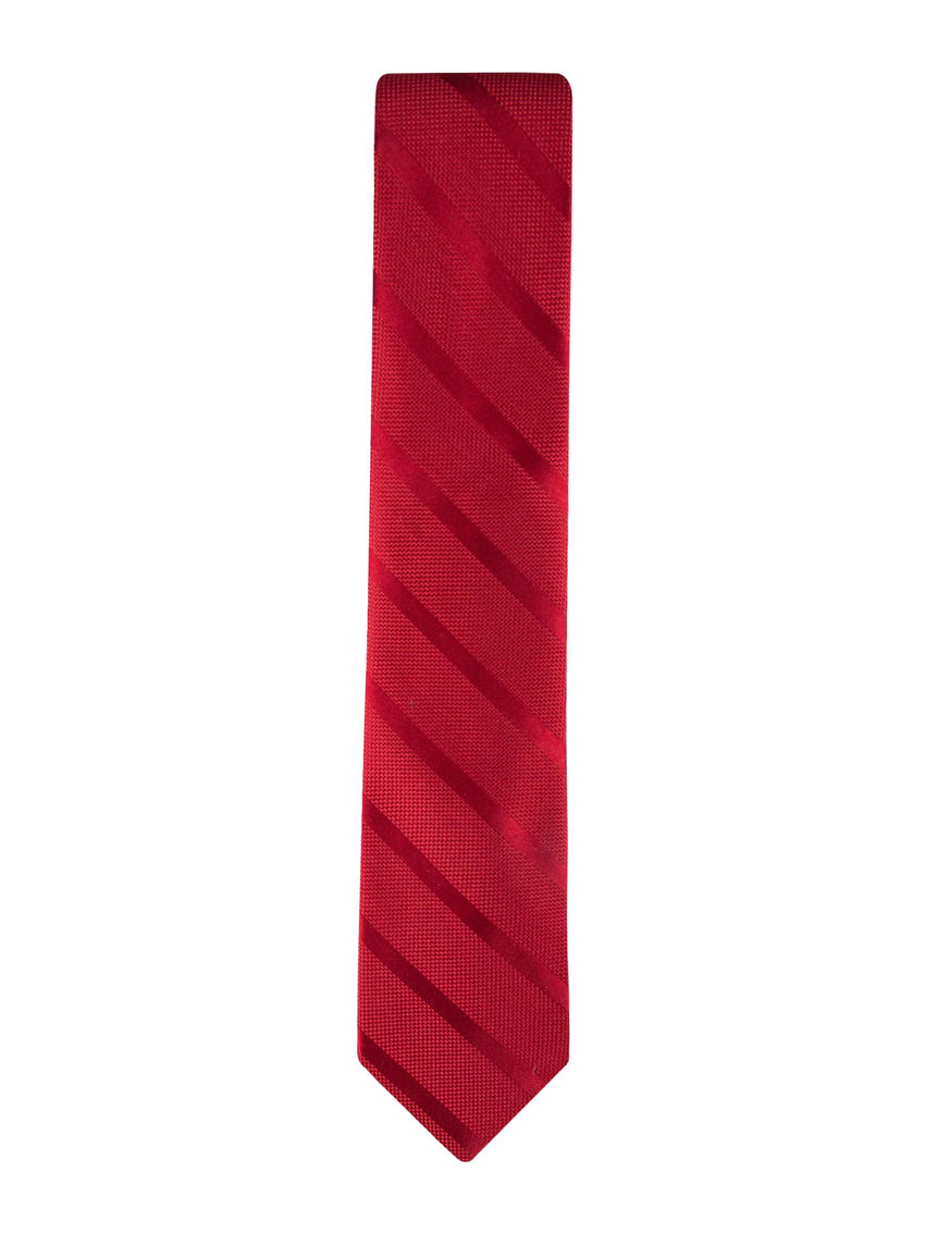 Tommy Hilfiger Men's Classic Solid Textured Stripe Tie - 7DAY'S