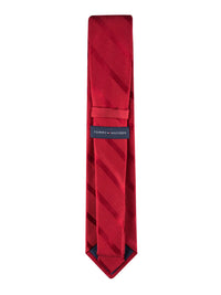 Tommy Hilfiger Men's Classic Solid Textured Stripe Tie - 7DAY'S