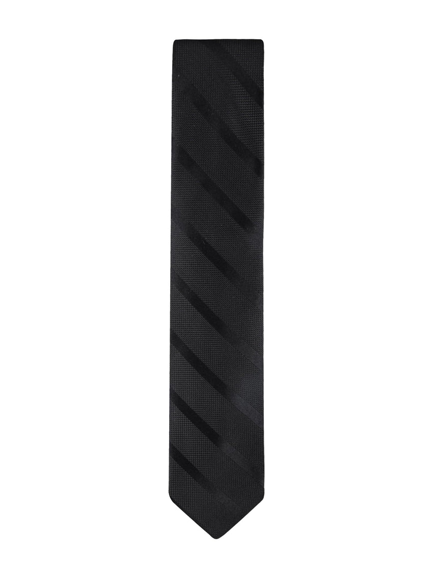 Tommy Hilfiger Men's Classic Solid Textured Stripe Tie - 7DAY'S