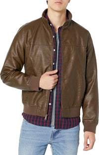 Tommy Hilfiger Men's Faux Leather Bomber Jacket - 7DAY'S