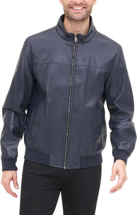 Tommy Hilfiger Men's Faux Leather Bomber Jacket - 7DAY'S
