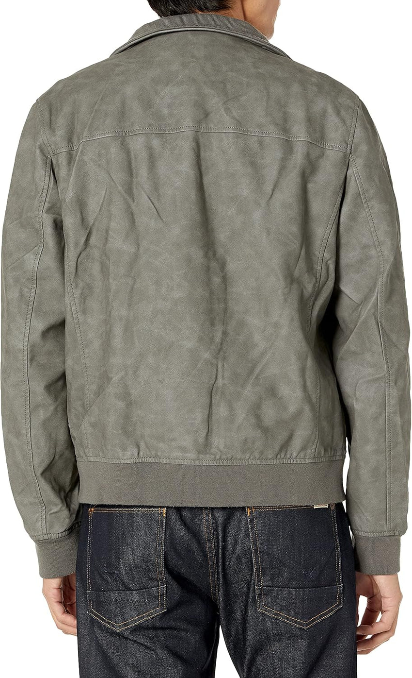Tommy Hilfiger Men's Faux Leather Bomber Jacket - 7DAY'S