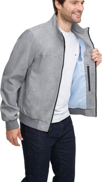 Tommy Hilfiger Men's Faux Leather Bomber Jacket - 7DAY'S