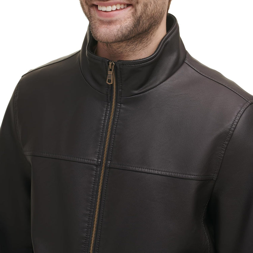 Tommy Hilfiger Men's Faux Leather Bomber Jacket - 7DAY'S