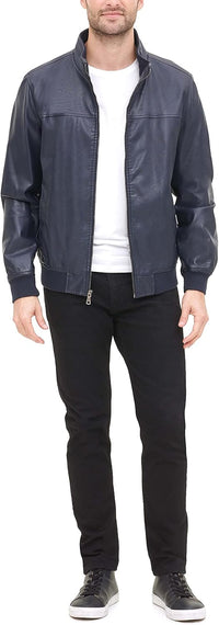 Tommy Hilfiger Men's Faux Leather Bomber Jacket - 7DAY'S