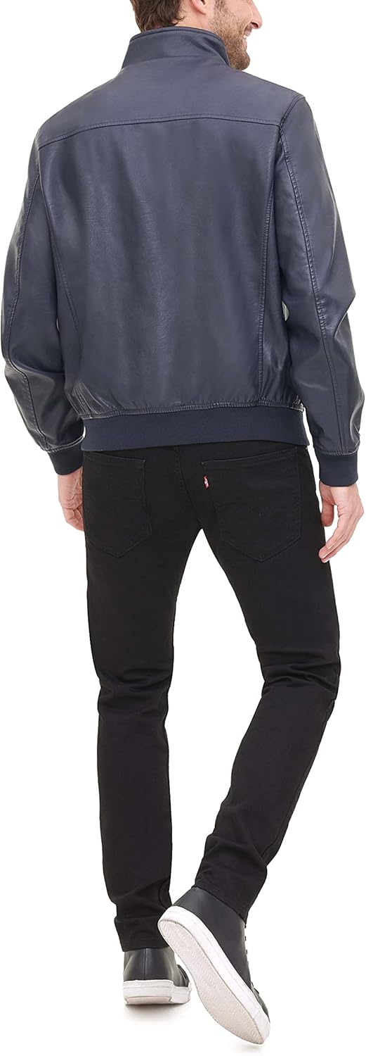 Tommy Hilfiger Men's Faux Leather Bomber Jacket - 7DAY'S